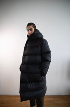 Rick Owens LUXOR LS HOODED LINER IN BLACK RECYCLED NYLON