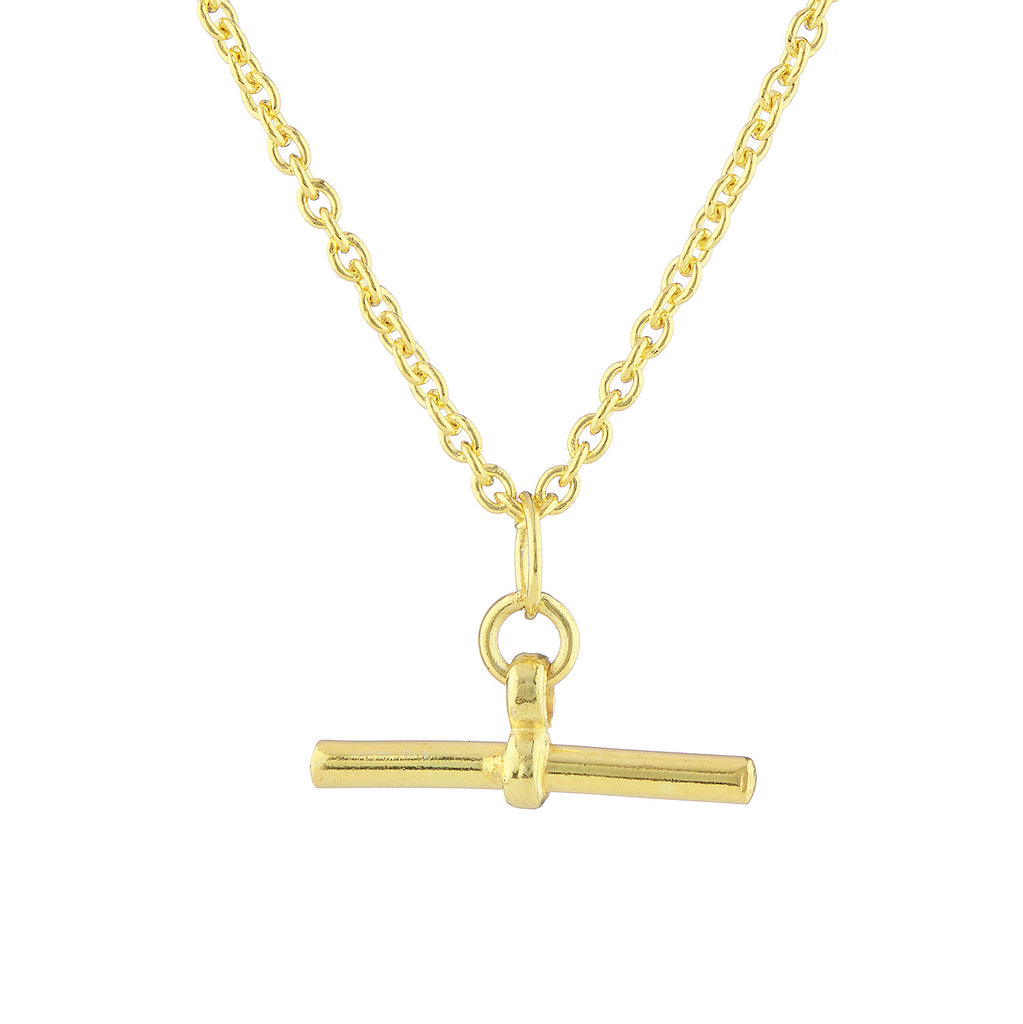 T-bar chain necklace - gold
