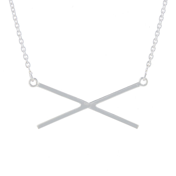 925 Silver CrissCross Necklace