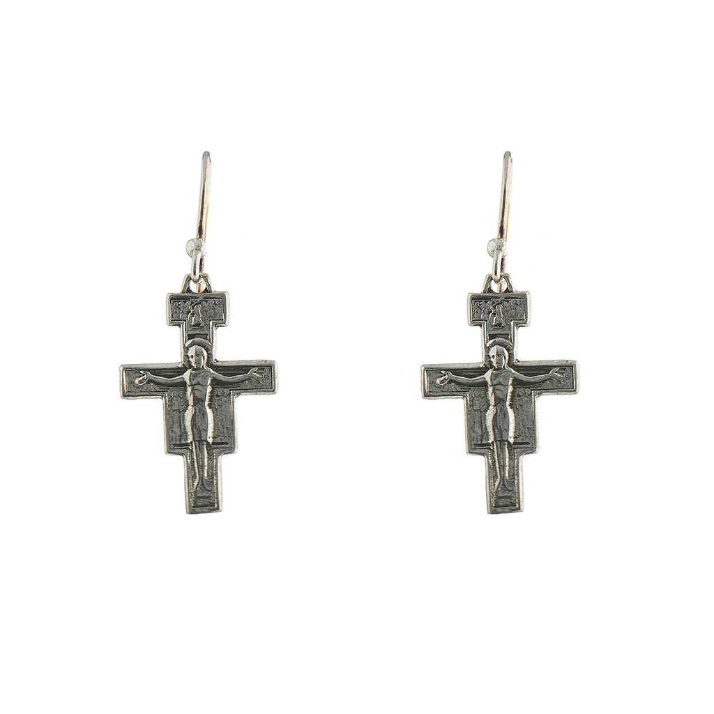 WDTS Cross with Jesus earrings