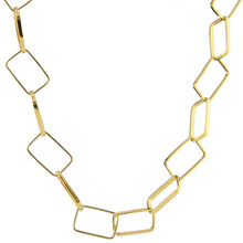 Rectangle link necklace - gold