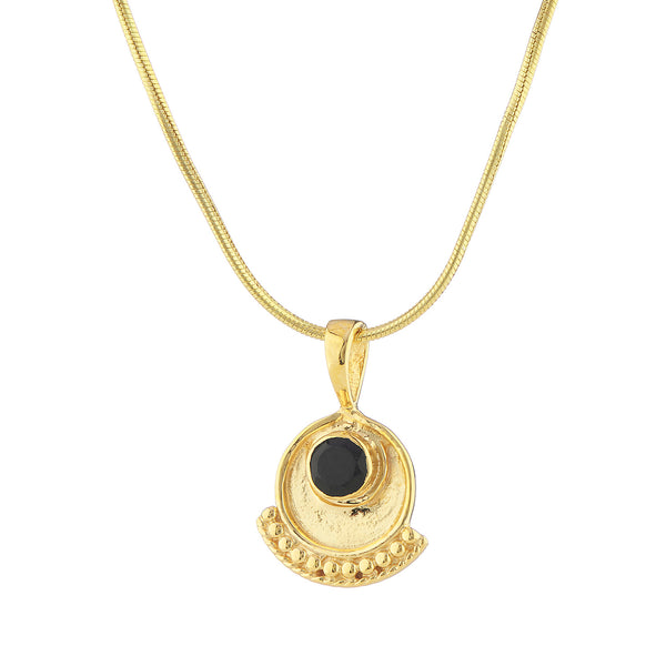 Egon necklace - gold onyx