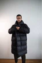 Rick Owens LUXOR LS HOODED LINER IN BLACK RECYCLED NYLON