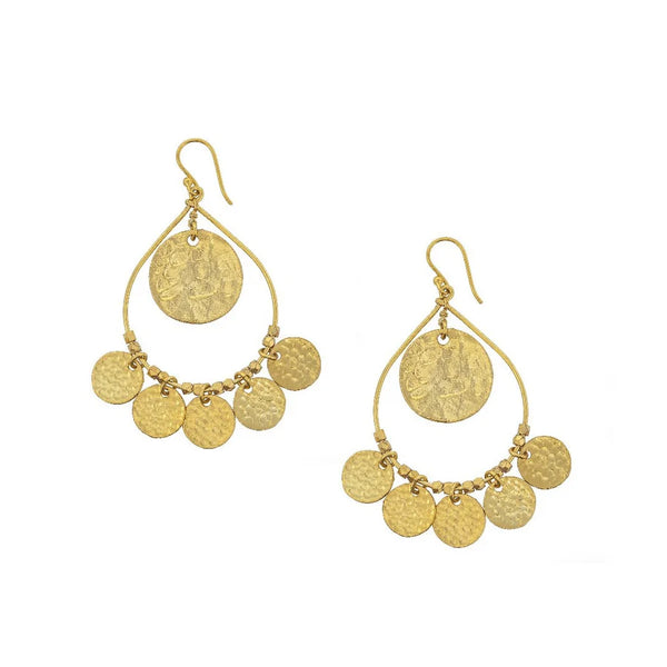 Gold Greek Island earrings