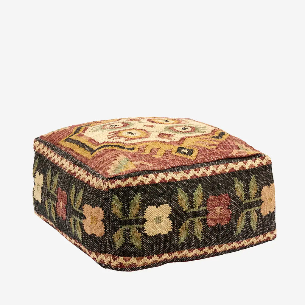 Madam Stolz Handwoven jute pouf