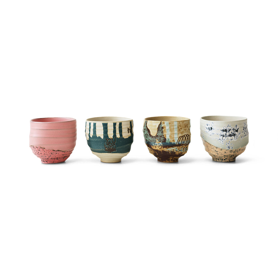HK Living : Artist ceramics: coffee cups set of 4
