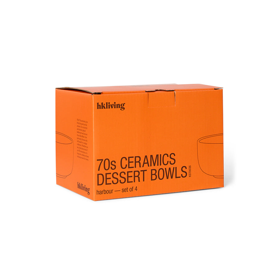 HK Living : 70s ceramics : desert bowls harbour (set of 4)