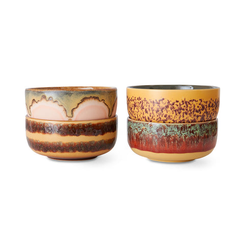HK Living : 70s ceramics : desert bowls harbour (set of 4)