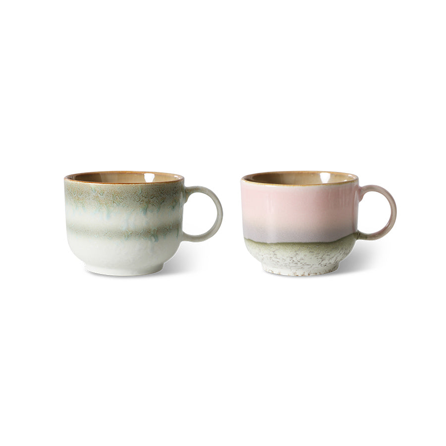 HK Living : 70s ceramics: tea cups, nova (set of 2)