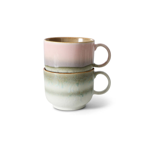 HK Living : 70s ceramics: tea cups, nova (set of 2)