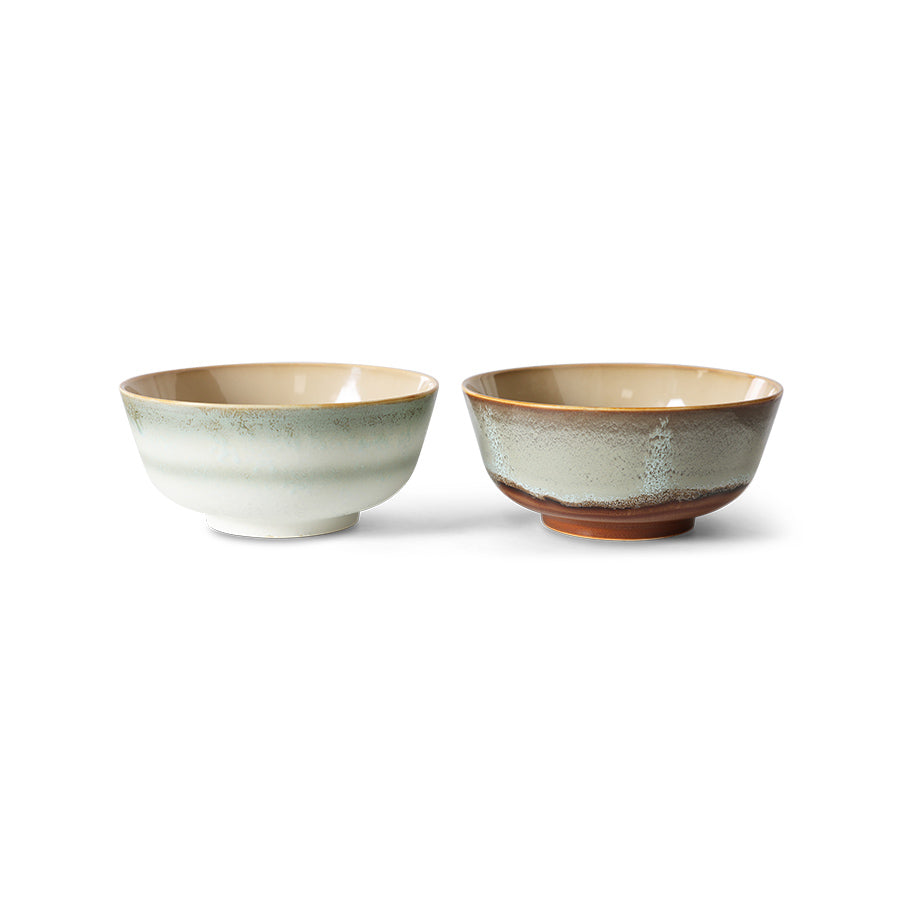 HK Living : 70s ceramics : ramen bowls verge (set of 2)