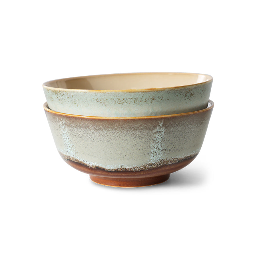 HK Living : 70s ceramics : ramen bowls verge (set of 2)