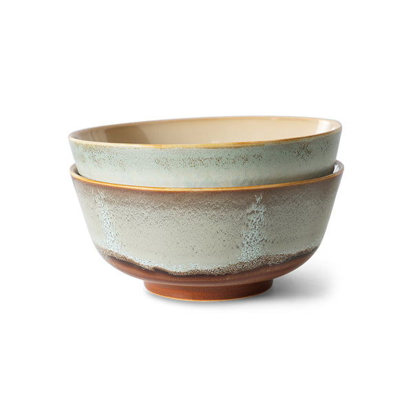 HK Living : 70s ceramics : ramen bowls verge (set of 2)