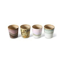 HK Living : 70s ceramics: coffee mugs, serendipity (set of 4)