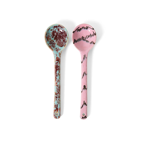 HKLiving 70s ceramics: spoons sprinke (set of 2)