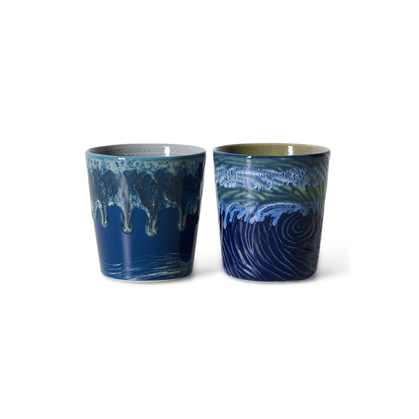 HK Living : 70s ceramics: Van Gogh coffee mugs (set of 2)