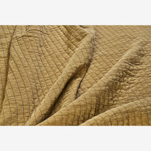 Quilted cotton bed cover Mustard gold and grey 2 sizes available