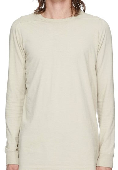 RICK OWENS SS23 BASIC L S T-SHIRT PEARL