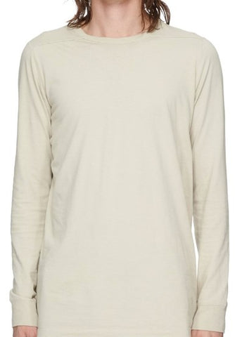 RICK OWENS SS23 BASIC L S T-SHIRT PEARL