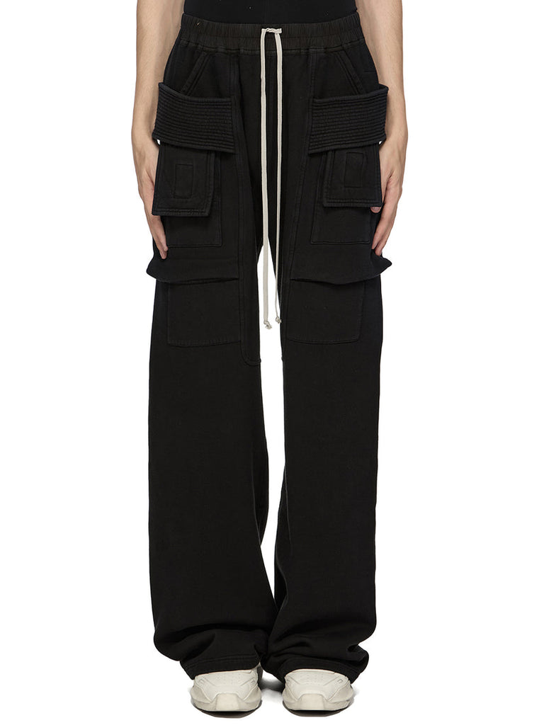 DRKSHDW by Rick Owens AW26 PANTALONI - CREATCH WIDE CARGO DRAWSTRING - BLACK