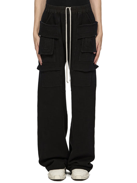 DRKSHDW by Rick Owens AW26 PANTALONI - CREATCH WIDE CARGO DRAWSTRING - BLACK
