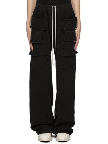 DRKSHDW by Rick Owens AW26 PANTALONI - CREATCH WIDE CARGO DRAWSTRING - BLACK