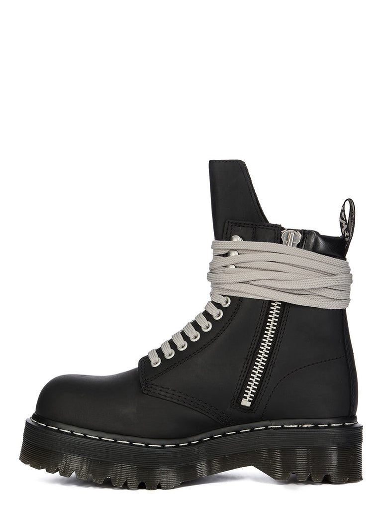 DR. MARTENS X RICK OWENS FW26 QUAD SOLE STEEL TOE BOOT IN NUBUCK LEATHER