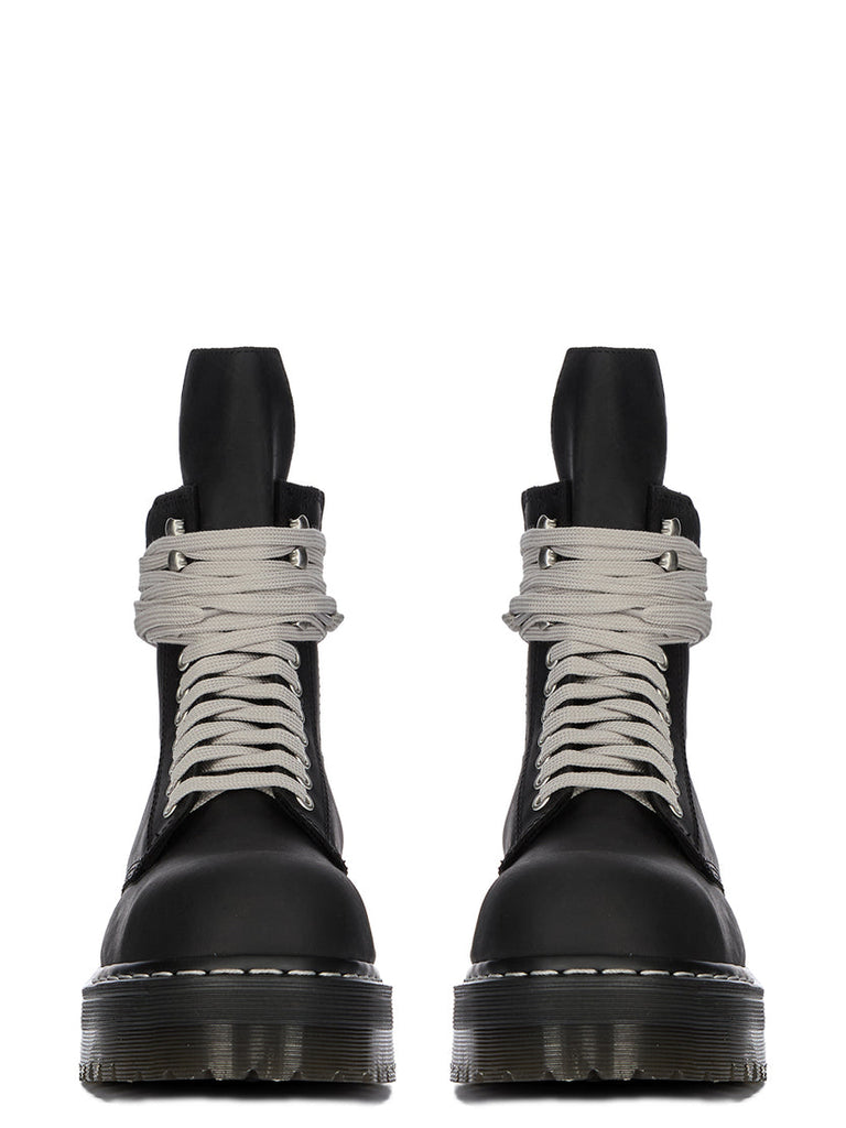 DR. MARTENS X RICK OWENS FW26 QUAD SOLE STEEL TOE BOOT IN NUBUCK LEATHER