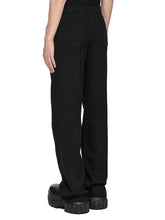 RICK OWENS FW26 TOWER GETH JEANS IN BLACK TWISTED WOOL