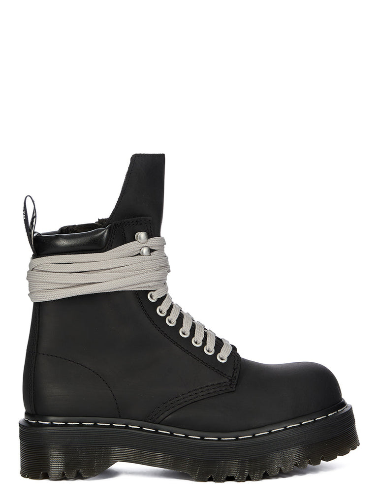 DR. MARTENS X RICK OWENS FW26 QUAD SOLE STEEL TOE BOOT IN NUBUCK LEATHER