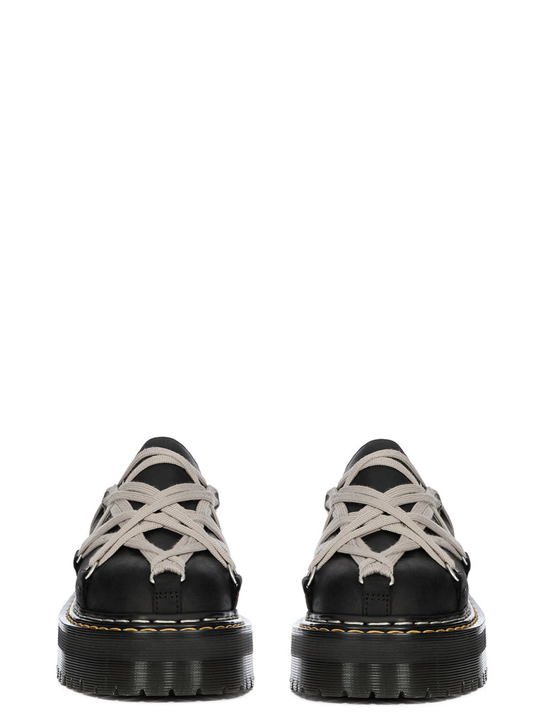DR. MARTENS X RICK OWENS FW26 1460 QUAD MEGALACE® MULE IN BLACK