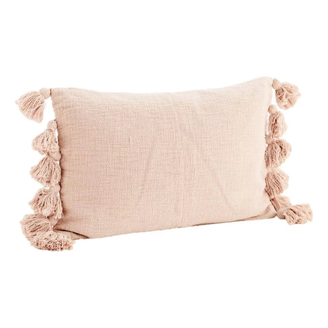 Cushion w/ Tassels - cushion cover powder