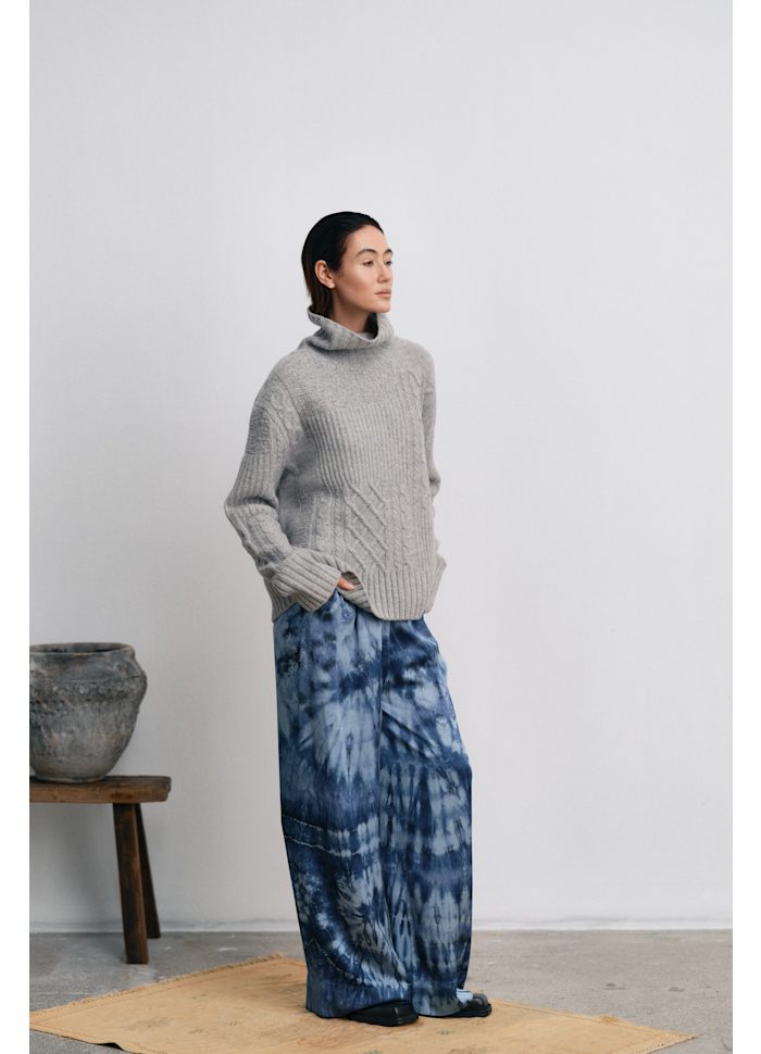 Rabens Saloner Patchwork knit sweater - Anli