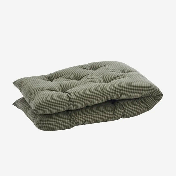 Madam Stolz CHECKED COTTON MATTRESS Dark Green
