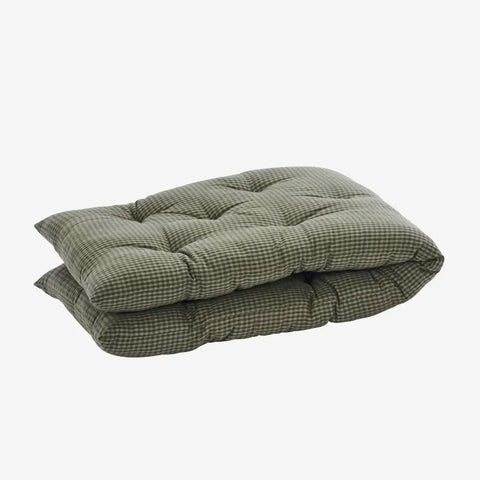 Madam Stolz CHECKED COTTON MATTRESS Dark Green