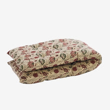 Printed cotton mattress Sand, dried tomato, green 45x125 cm