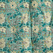Madam Stoltz Printed Cotton Mattress 60cm x 100cm Pool green grey white