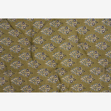 Madam Stoltz printed cotton mattress 60x100 block print olive