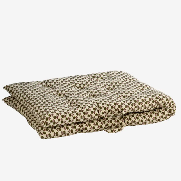 Madam Stoltz Printed cotton mattress Off white 70x180 cm