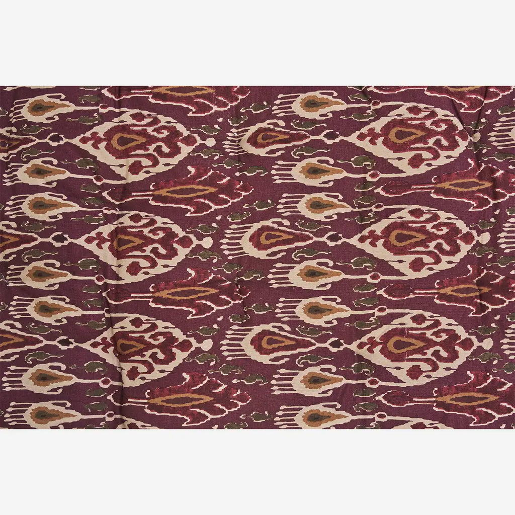 Madam Stoltz Printed Cotton Mattress -Fig, sand, pumpkin spice