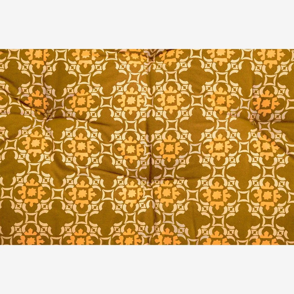 Madam Stolz Printed cotton mattress Mustard, beige, orange