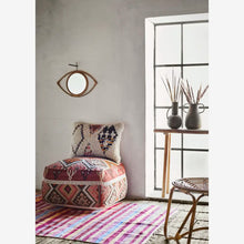 Madam Stoltz Handwoven Wool Pouf