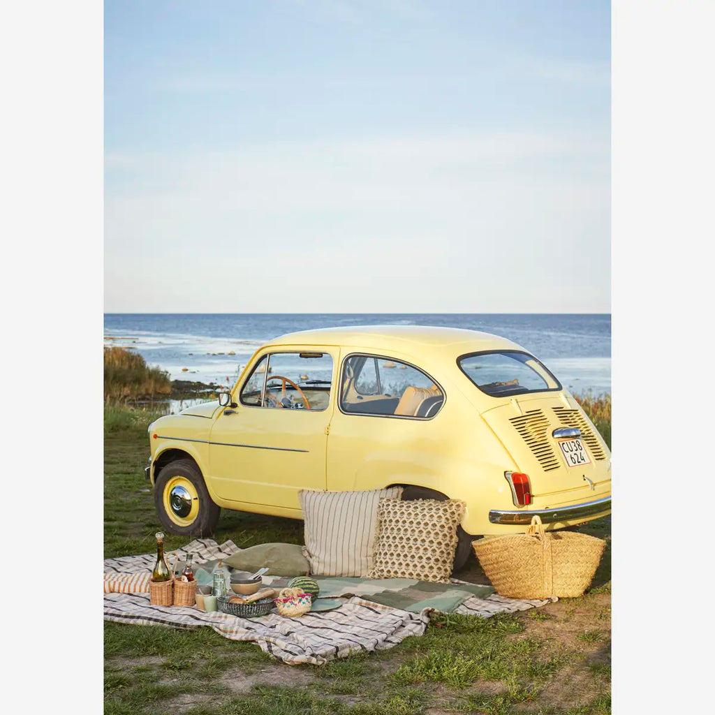 Madam Stolz Striped cotton chair pad