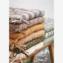 Madam Stolz Striped cotton chair pad