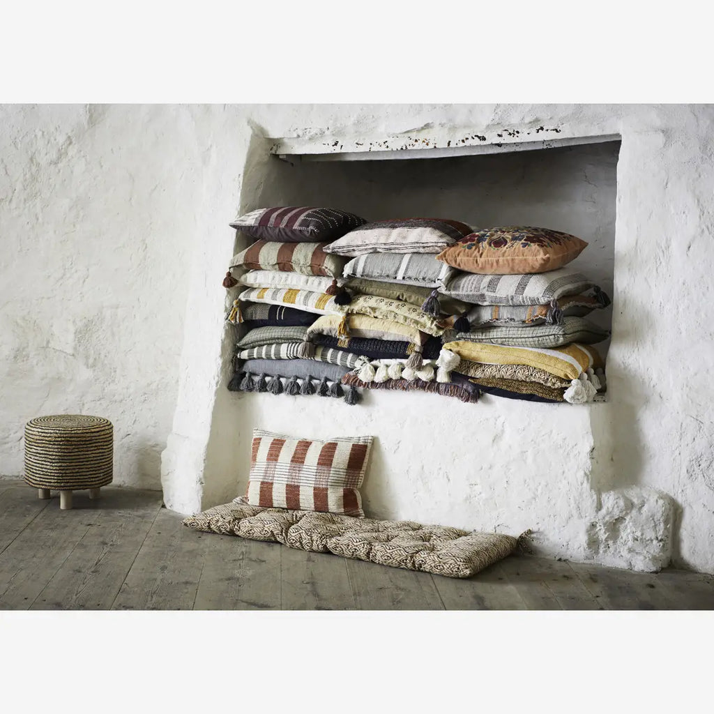 Striped Cushion Cover w/ Tassels