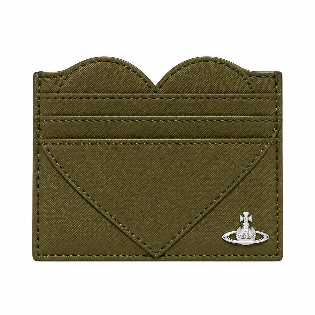Vivienne Westwood khaki heart card holder