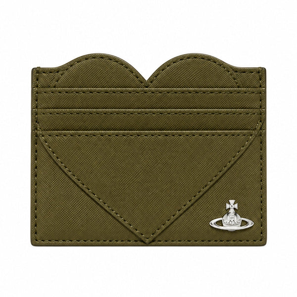 Vivienne Westwood khaki heart card holder
