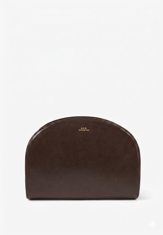 A.P.C. Bags - SAC DEMI-LUNE DARK BROWN