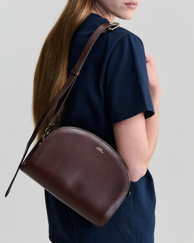 A.P.C. Bags - SAC DEMI-LUNE DARK BROWN