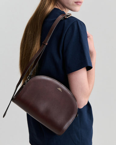A.P.C. Bags - SAC DEMI-LUNE DARK BROWN